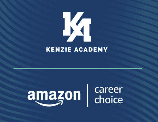 Kenzie Academy Logo with Amazon Career Choice Logo