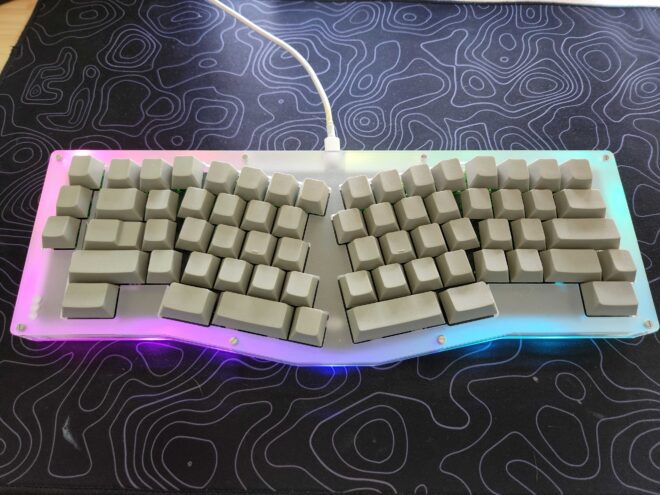 Custom mechanical keyboard with lights around it