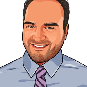 illustrated headshot of Frank Percacciante, learner success advisor at Kenzie Academy