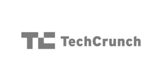 Tech Crunch logo grayscale