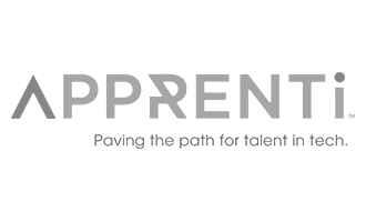 Apprenti logo in grayscale