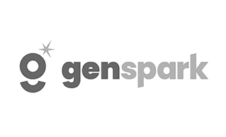 Genspark logo in grayscale